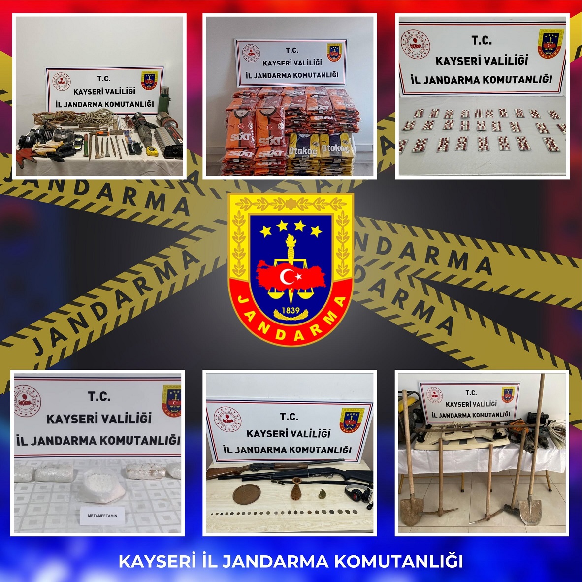 Kayseri İl Jandarma Komutanlığı 2025 Yılı Ocak Ayı Faaliyetleri;